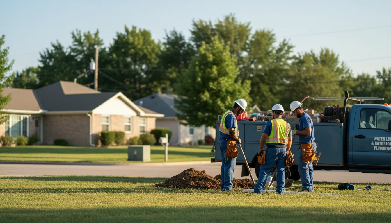 Residential water line and bathroom plumbing service in Kewanee, MO